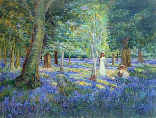 Bluebell Wood, 1908  van Robert  Tyndall