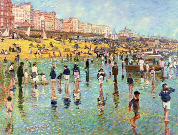 Passing Time on Brighton Beach  van Robert  Tyndall
