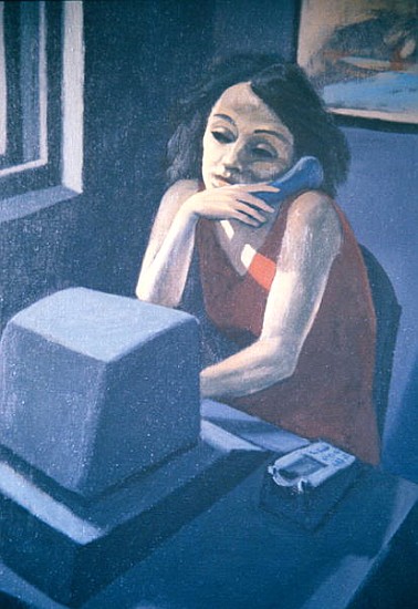 Phone Call (oil on canvas)  van Robert Burkall  Marsh