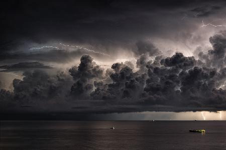 Storm over the mediterranean sea