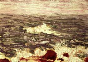 Seascape (oil on canvas) 