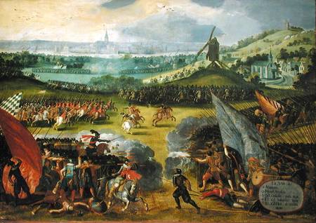 Battle of Nimegen (War against France 1556-1558) van Rodrigo of Holland