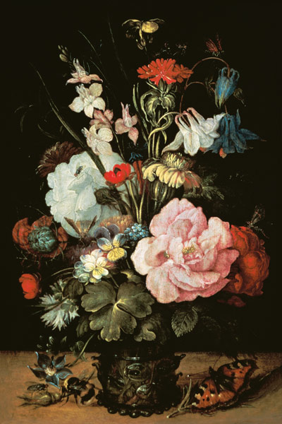 Vase mit Blumen van Roelant Jakobsz Savery