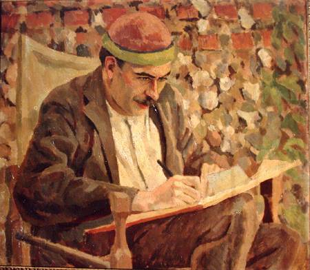 Portrait of John Maynard Keynes (1883-1946) van Roger Eliot Fry
