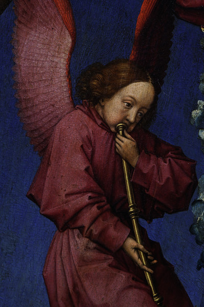 R.v.d.Weyden, Last Judgement, angel van Rogier van der Weyden