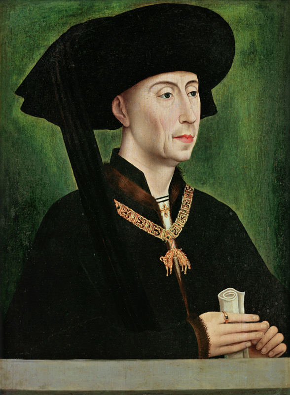 Portret van Philippe le Bon (1396-1467) Duc de Bourgogne van Rogier van der Weyden