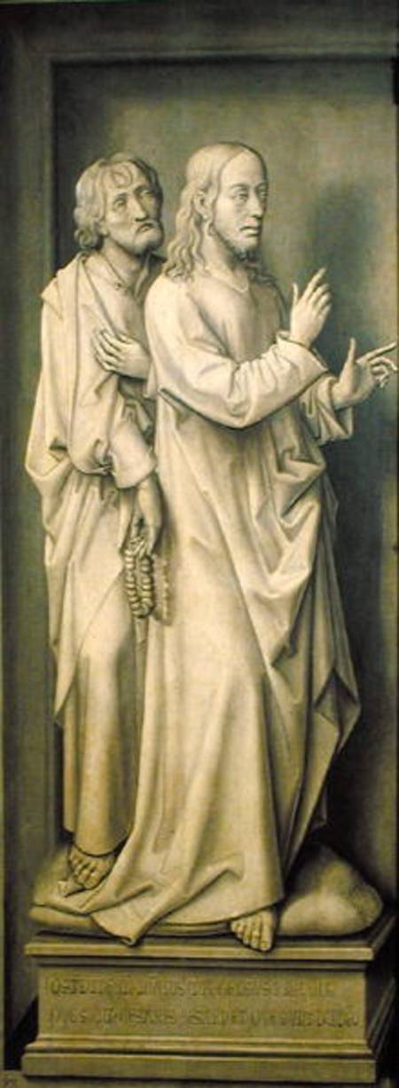 Christ and a Disciple, from the Redemption Triptych van Rogier van der Weyden