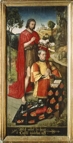 Left panel, from the main altar polyptych, depicting Michel de Changy van Rogier van der Weyden