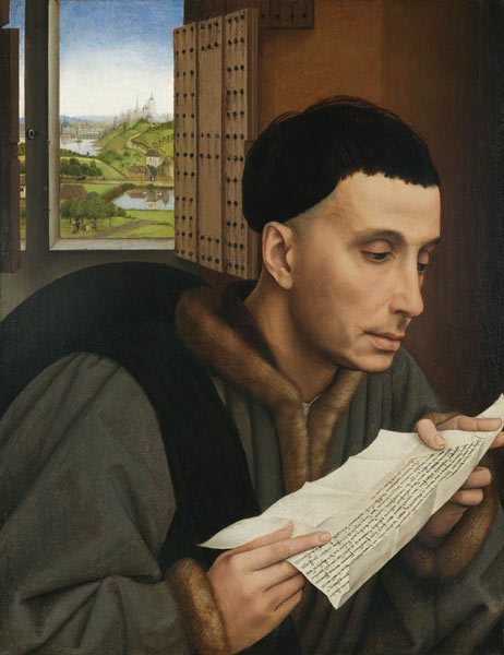 Man Reading van Rogier van der Weyden