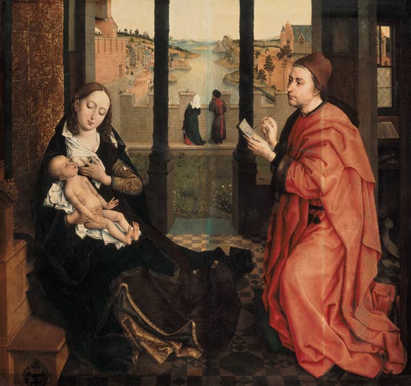 Maria wird vom heiligen Lukas gemalt van Rogier van der Weyden
