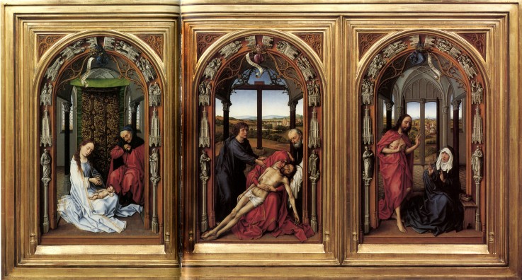 Triptych of Our Fair Lady (Miraflores Altarpiece) van Rogier van der Weyden