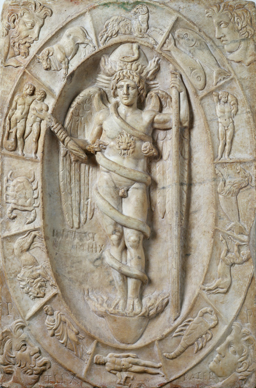 Mithraic relief representing a youthful divinity, perhaps Aion van Roman