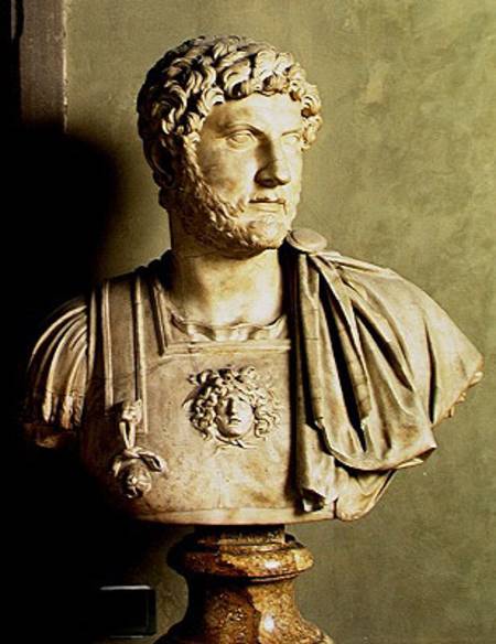 Bust of Emperor Hadrian (76-138 AD) van Roman