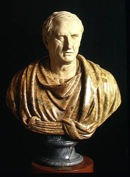 Bust of Marcus Tullius Cicero (106-43 BC) (marble & stone) van Roman