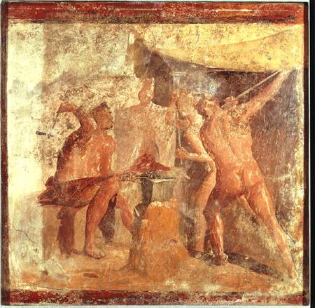 The Forge of Vulcan, from House VII, Pompeii van Roman