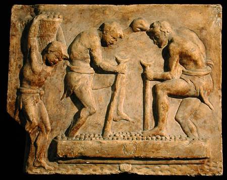 Relief depicting pavers van Roman