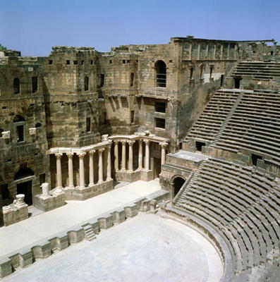 Roman theatre at Bosra (Busra), Syria, ancient capital of the province of Arabia, c.5th century (pho van Roman