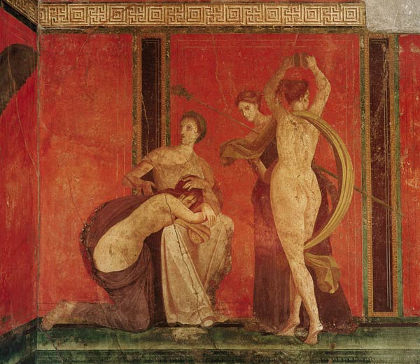 Scourged Woman and Dancer with Cymbals, South Wall, Oecus 5 van Roman