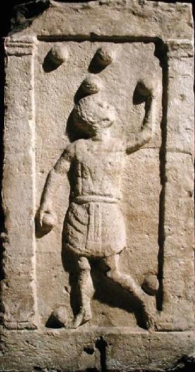 Relief depicting a juggler from the stela of Settimia Spica
