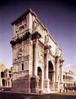 The Arch of Constantine, to celebrate the Emperor's victory over Maxentius, 315 AD (photo) van Roman 4th century AD