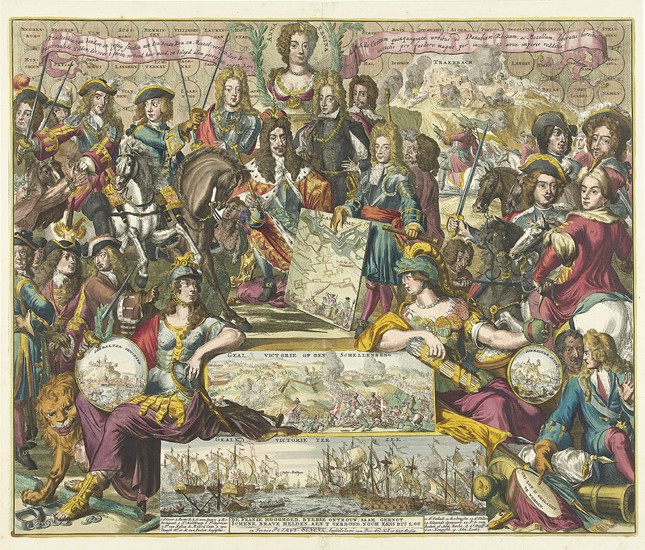 Allegory of the victory of the Allies in 1704 van Romeyn de Hooghe
