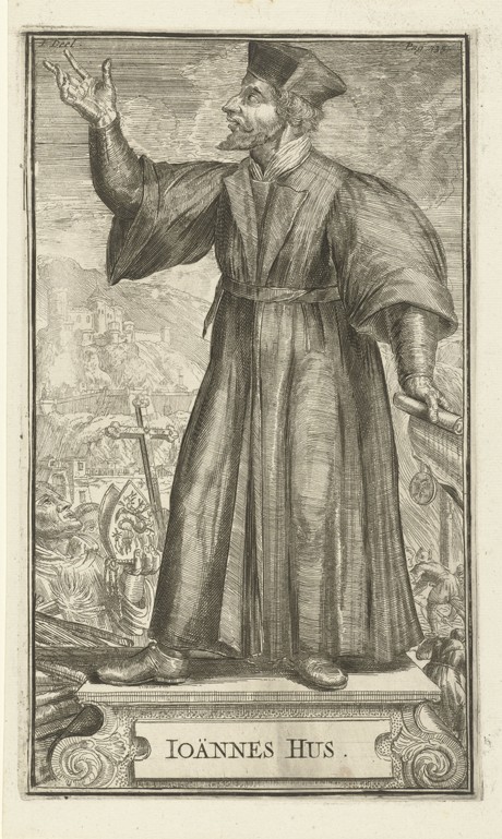 Portrait of John Hus van Romeyn de Hooghe