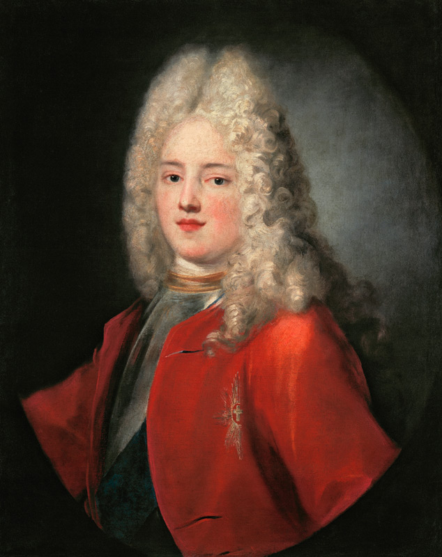 Portrait of Augustus III of Poland van Rosalba Giovanna Carriera