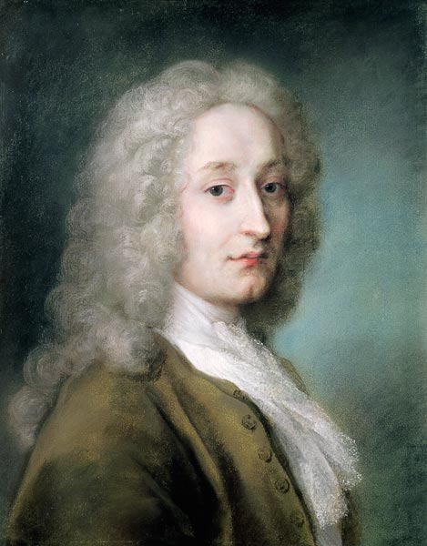 Portrait of Antoine Watteau (1684-1721) van Rosalba Giovanna Carriera