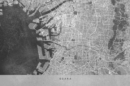 Gray map of Osaka