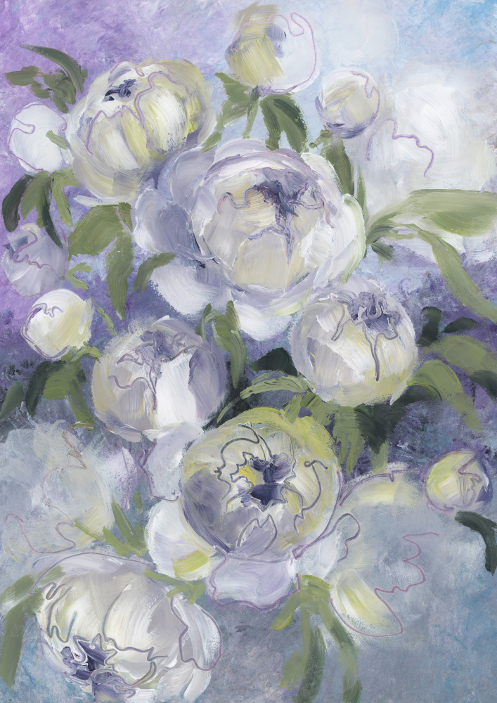 Sady painterly florals in violet van Rosana Laiz Blursbyai