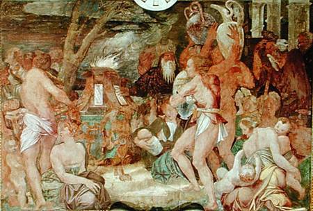 The Catanaean Twins, Anapias and Amphinamus at the Sacrificial Altar van Rosso Fiorentino