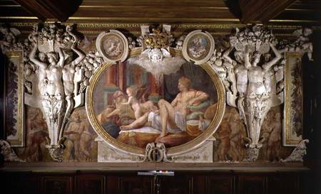 Danae, detail of decorative scheme in the Gallery of Francis I van Rosso Fiorentino