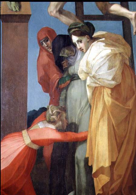 The Descent from the Cross, detail of the women van Rosso Fiorentino