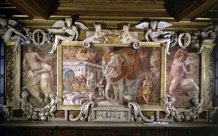 The Triumphal Elephant, an allegorical tribute to Francis I, detail of decorative scheme in the Gall van Rosso Fiorentino
