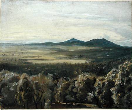 Italian Landscape van Rudolf Friedrich Wasmann