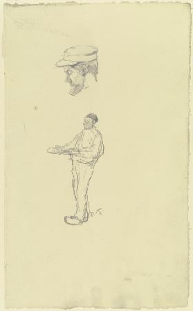 Kopf und Körper eines Arbeiters aus der "Großen Spinnerei von Edam"