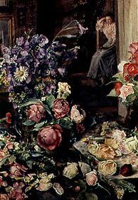 Blumenstilleben mit Louise Alt. van Rudolf von Alt