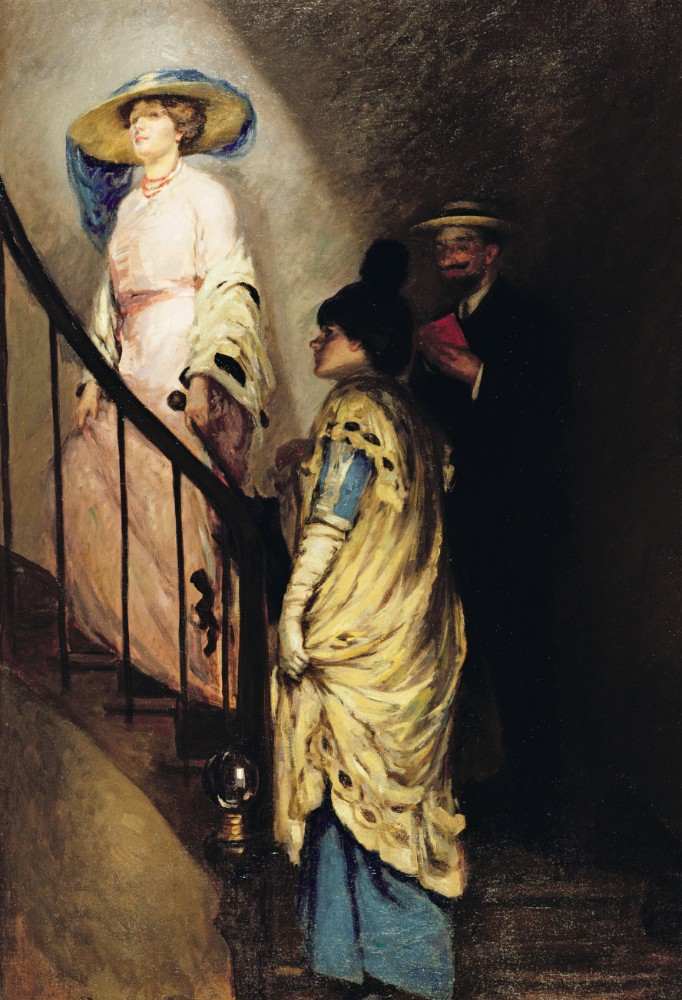 The Meeting on the Stairs van Rupert Charles Wolston Bunny
