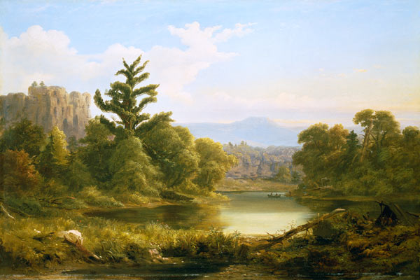 Amerikanische Landschaft in Pennsylvanien (Monarch of the Grove) van Russell Smith