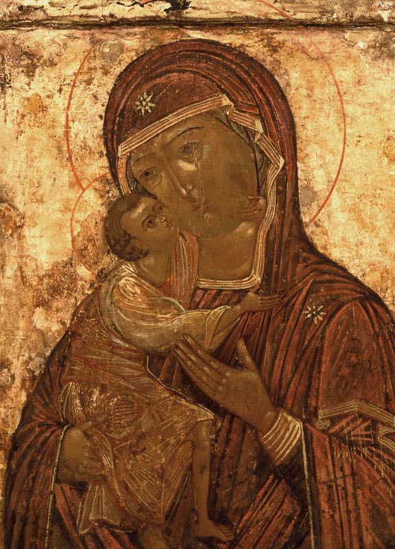 The Mother of God Theodorovskaya, icon van Russian School