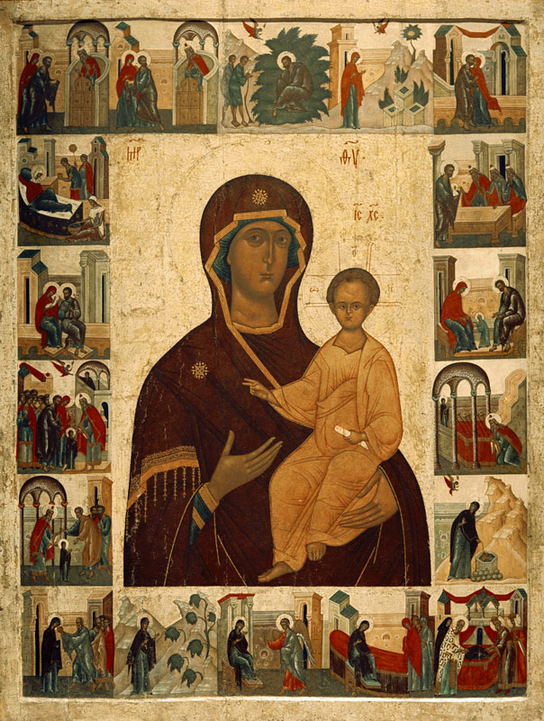 Virgin Hodegetria Icon of Smolensk van Russian School
