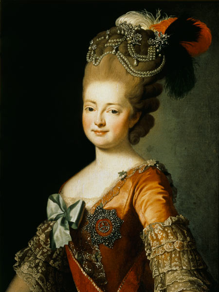 Portrait of Maria Fyodorovna (1759-1828) van Russian School
