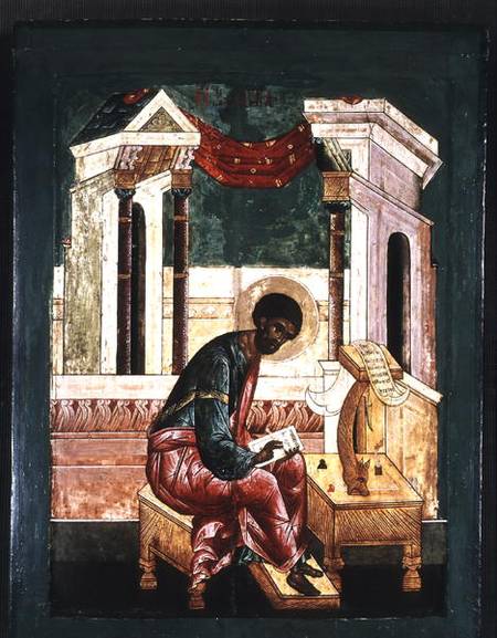 Icon of Saint Luke the Evangelist van Russian School