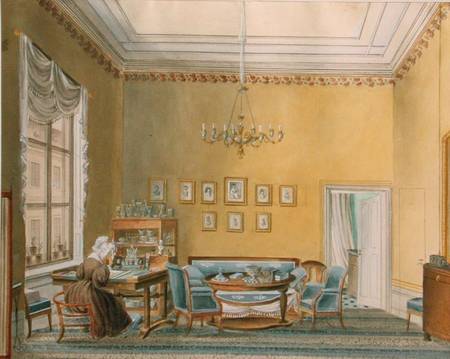 Interior of Boratynsky's House in Moscow van Russian School
