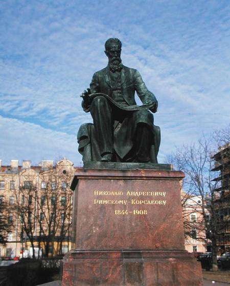 Monument to Rimsky-Korsakov (1844-1908) van Russian School