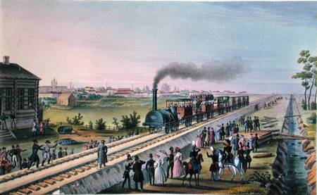 Opening of the First Railway Line from St. Petersburg to Pavlovsk van Russian School