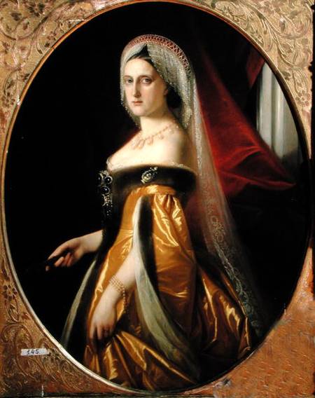 Portrait of Grand Duchess Maria Nikolaevna (1819-76) President of the St. Petersburg Art Academy van Russian School