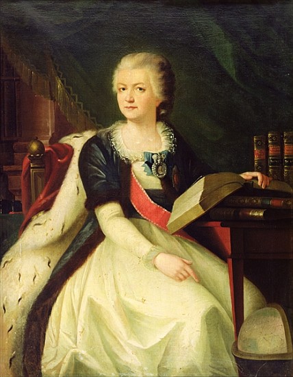 Portrait of Princess Yekaterina R. Vorontsova-Dashkova van Russian School