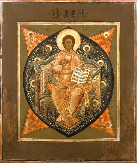 Christ Pantocrator van Russian School