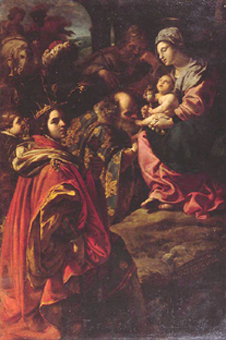 Die Anbetung des Christkindes. van Rutilio di Lorenzo Manetti